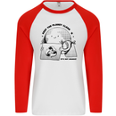 Funny Climate Change Keep the Planet Clean Mens L/S Baseball T-Shirt White/Red