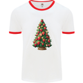 Strawberry Christmas Tree Xmas Mens Ringer T-Shirt White/Red