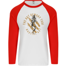 The Art of Muay Thai MMA Mixed Martial Arts Mens L/S Baseball T-Shirt White/Red
