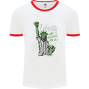 Liberty and Baseball Mens Ringer T-Shirt White/Red