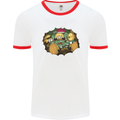 Crypto Poker Cryptocurrency Mens Ringer T-Shirt White/Red