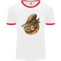 Cool Pumpkin Halloween Mens Ringer T-Shirt White/Red