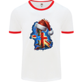 Christmas Great Britain UK Union Jack Xmas Flag Mens Ringer T-Shirt White/Red