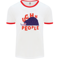 Hedgehog Ughh People Funny Mens Ringer T-Shirt White/Red