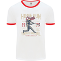 Home Run Vintage Baseball Player Mens Ringer T-Shirt White/Red