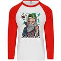 Charles Darwin Evolution Atheist Atheism Mens L/S Baseball T-Shirt White/Red