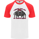 Christmas Tarantula Funny Xmas Spider Mens S/S Baseball T-Shirt White/Red