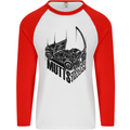 MUTTS Military Utility Tactical Trucks 4x4 Mens L/S Baseball T-Shirt White/Red