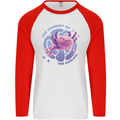 The Journey of the Axolotl Mens L/S Baseball T-Shirt White/Red