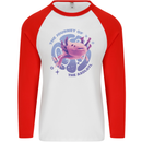 The Journey of the Axolotl Mens L/S Baseball T-Shirt White/Red