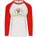 A Yorkshire Terrier Dog Mens L/S Baseball T-Shirt White/Red