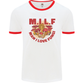 MILF Man I Love Fungi Mycology Foraging Mens Ringer T-Shirt White/Red