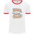 ADHD is My Superpower Mens Ringer T-Shirt White/Red