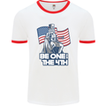 Be One With 4th of July American Independence Mens Ringer T-Shirt White/Red