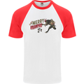 Merry Krampus Funny Christmas Xmas Mens S/S Baseball T-Shirt White/Red