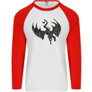 Moodolf Funny Rudolf Christmas Cow Mens L/S Baseball T-Shirt White/Red