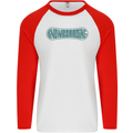 Snowboarding Snow Board Mens L/S Baseball T-Shirt White/Red