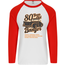 80 Year Old Banger Birthday 80th Year Old Mens L/S Baseball T-Shirt White/Red