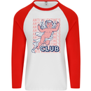 Anti Valentines Day Club Mens L/S Baseball T-Shirt White/Red