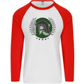 Pakistan Bodybuilding Gym Training Pakistani Mens L/S Baseball T-Shirt White/Red