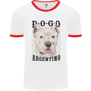 A Dogo Argentino Dog Mens Ringer T-Shirt White/Red