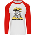 Apocalyptus Koala Bear Climate Change Armageddon Mens L/S Baseball T-Shirt White/Red