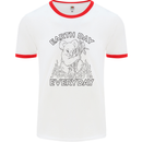 Koala Bear Earth Day Everyday Climate Change Mens Ringer T-Shirt White/Red