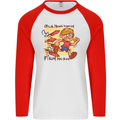 Funny Firework Bonfire Night Guy Fawkes Mens L/S Baseball T-Shirt White/Red