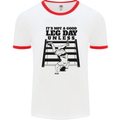 Leg Day Funny Bodybuilding Gym Training Mens Ringer T-Shirt White/Red