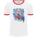 Chase Boys Running Marathon Cross Country Runner Mens Ringer T-Shirt White/Red