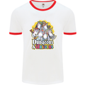 Dungeons & Unicorns Role Play Games RPG Mens Ringer T-Shirt White/Red