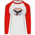 Eagle America Dreamer Soul Mens L/S Baseball T-Shirt White/Red