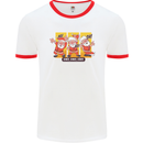 Dancing Santa Funny Christmas Dance Xmas Mens Ringer T-Shirt White/Red
