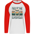 Freeze Time Photography Photographer Mens L/S Baseball T-Shirt White/Red