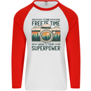 Freeze Time Photography Photographer Mens L/S Baseball T-Shirt White/Red
