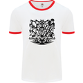 Tribal Triathlon Swimming Running Cycling Mens Ringer T-Shirt White/Red