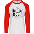 New Soul Rock n Roll Mens L/S Baseball T-Shirt White/Red