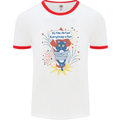 I'm Fine Funny at Fireworks Bonfire Day July 4th Mens Ringer T-Shirt White/Red