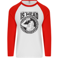 Viking Mead Funny Alcohol Beer Drunk Mens L/S Baseball T-Shirt White/Red