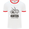 Fossil Hunters Club Paleontology Dinosaurs Mens Ringer T-Shirt White/Red