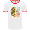 I Am the Storm African Black Lives Matter Mens Ringer T-Shirt White/Red