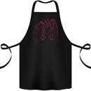 Red Mothman Cotton Apron 100% Organic Black