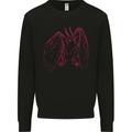 Red Mothman Mens Sweatshirt Jumper Black