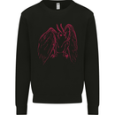 Red Mothman Mens Sweatshirt Jumper Black