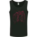 Red Mothman Mens Vest Tank Top Black