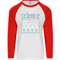 Science Like Religion Atheist Atheism Evolution Mens L/S Baseball T-Shirt White/Red