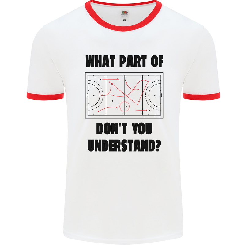 What Part of Hockey Dont You Understand Ice Mens Ringer T-Shirt White/Red