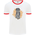 Aussie Doodle Mens Ringer T-Shirt White/Red