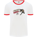Merry Krampus Funny Christmas Xmas Mens Ringer T-Shirt White/Red