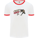 Merry Krampus Funny Christmas Xmas Mens Ringer T-Shirt White/Red